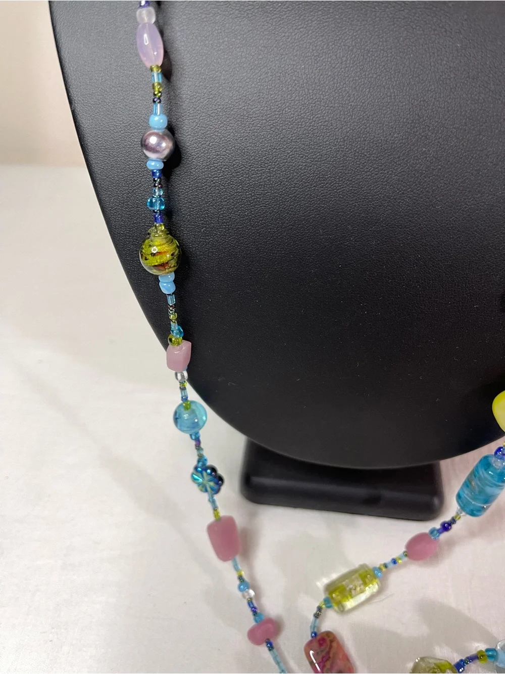 Multi-Colored Glass Bead Necklace